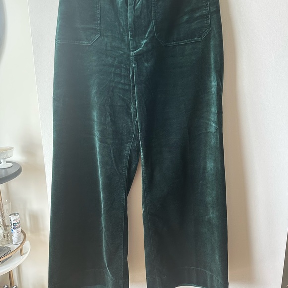 Anthropologie Green Velvet Colette pants - Picture 5 of 7
